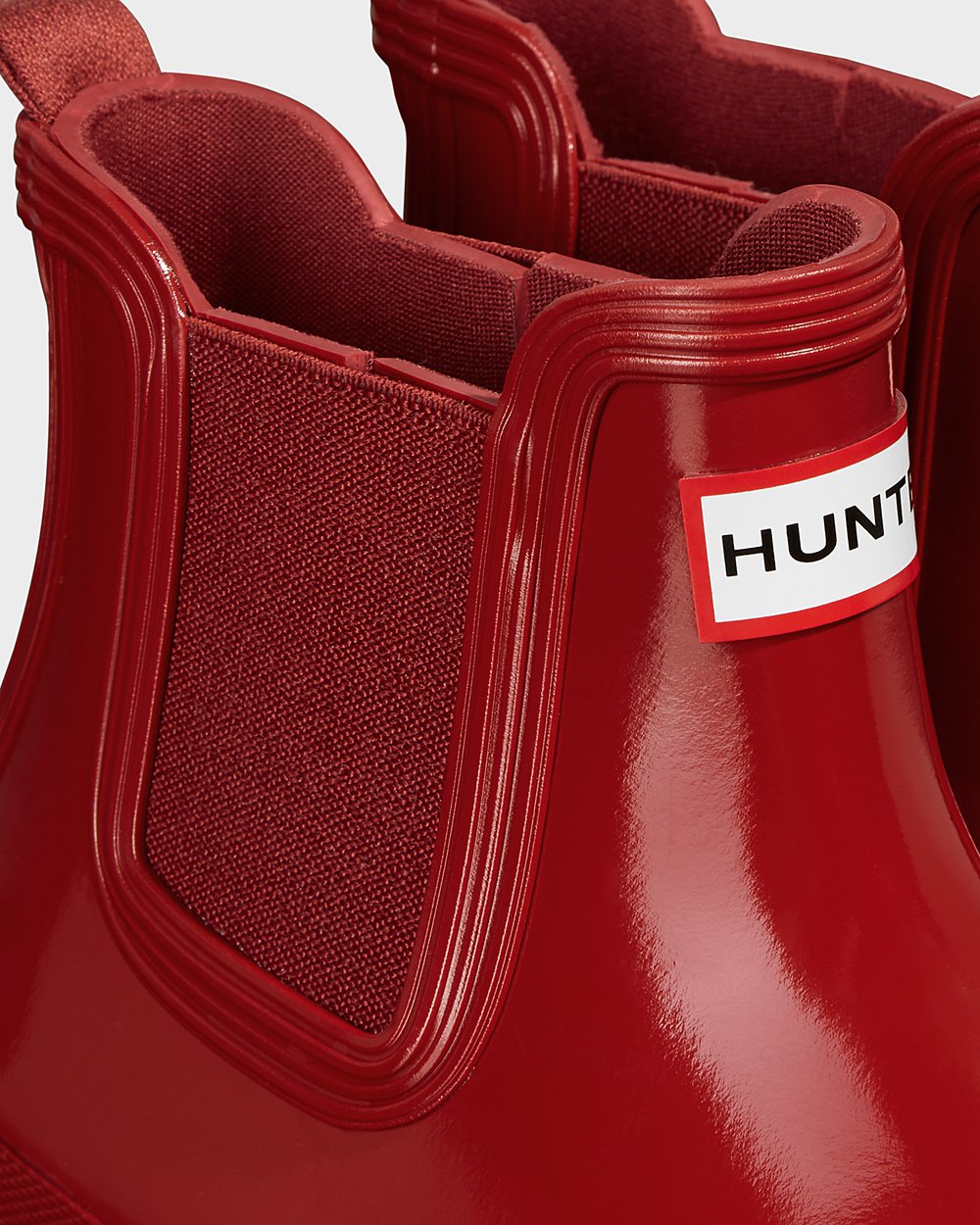 Women Hunter Original Gloss | Chelsea Boots Red | NZ-89150-XZGV